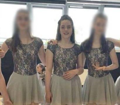 Emily and her friends at a ballet lesson