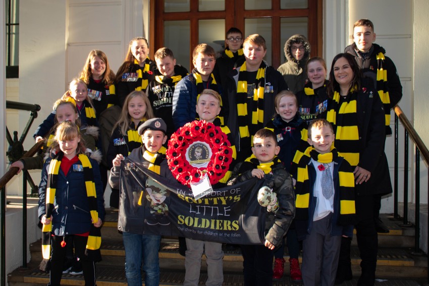 Ben with other Scotty Members at the 2019 Remembrance Day Parade