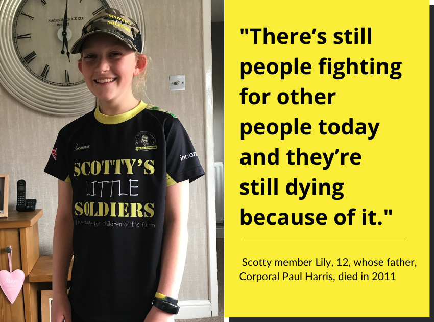 Scotty's Little Soldiers Member Lily shares what Remembrance Day means to her